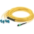 Picture of AddOn 3m MPO (Female) to 8xLC (Male) 8-Strand Yellow OS2 OFNR (Riser-Rated) Fiber Fanout Cable