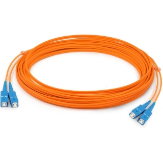 Picture of AddOn 20m SC (Male) to SC (Male) Orange OM1 Duplex Fiber OFNR (Riser-Rated) Patch Cable