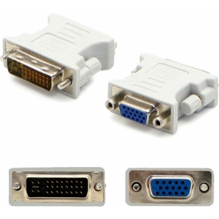 Picture of DVI-I (29 pin) Male to VGA Female White Adapter For Resolution Up to 1920x1200 (WUXGA)