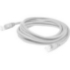 Picture of AddOn 45ft RJ-45 (Male) to RJ-45 (Male) Shielded Straight White Cat6 STP PVC Copper Patch Cable