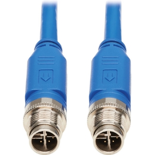 Picture of Tripp Lite NM12-601-03M-BL M12 X-Code Cat6 Ethernet Cable, M/M, Blue, 3 m (9.8 ft.)