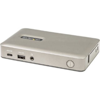 Picture of StarTech.com USB C Dock, USB-C to DisplayPort 4K 30Hz or VGA, 65W PD3.0, 4-Port USB 3.1 Gen 1 Hub, GbE, Universal USB C Docking Station