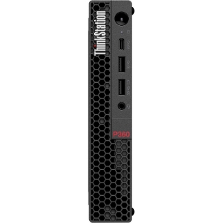 Picture of Lenovo ThinkStation P360 30FA001BUS Workstation - 1 x Intel Core i7 Dodeca-core (12 Core) i7-12700T 12th Gen 1.40 GHz - 32 GB DDR5 SDRAM RAM - 1 TB SSD - Tiny - Black