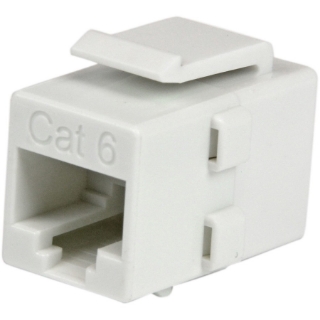 Picture of StarTech.com White Cat 6 RJ45 Keystone Jack Network Coupler - F/F