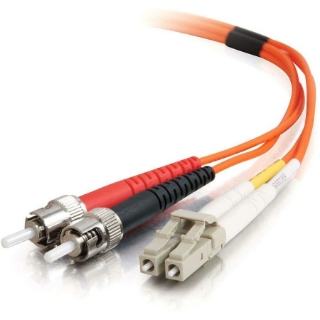 Picture of C2G-2m LC-ST 62.5/125 OM1 Duplex Multimode Fiber Optic Cable (Plenum-Rated) - Orange