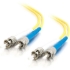 Picture of C2G-15m ST-ST 9/125 OS1 Duplex Singlemode PVC Fiber Optic Cable - Yellow