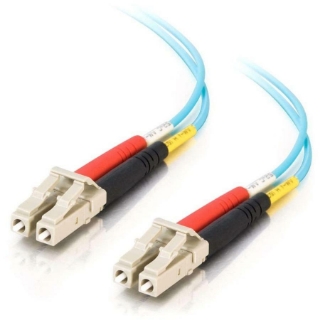 Picture of C2G 4m LC-LC 10Gb 50/125 OM3 Duplex Multimode PVC Fiber Optic Cable (USA-Made) - Aqua