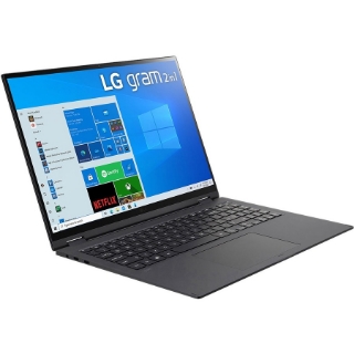 Picture of LG gram 16T90P-K.APB7U1 16" Touchscreen Rugged Convertible 2 in 1 Notebook - WQXGA - 2560 x 1600 - Intel Core i7 11th Gen i7-1165G7 2.80 GHz - 16 GB Total RAM - 1 TB SSD - Obsidian Black