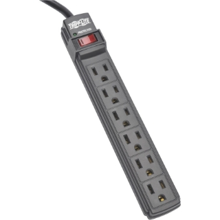 Picture of Tripp Lite Power Strip 6 Outlet NEMA 5-15R AC 6 ' Cord 5-15P Black Housing