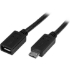 Picture of StarTech.com 0.5m 20in Micro-USB Extension Cable - M/F - Micro USB Male to Micro USB Female Cable