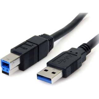 Picture of StarTech.com 10 ft Black SuperSpeed USB 3.0 Cable A to B - M/M