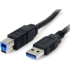 Picture of StarTech.com 10 ft Black SuperSpeed USB 3.0 Cable A to B - M/M