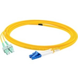 Picture of AddOn 2m ALC (Male) to ASC (Male) Yellow OS2 Simplex Fiber OFNR (Riser-Rated) Patch Cable