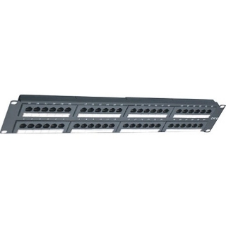 Picture of AddOn 19-inch Cat6 48-Port Straight Patch Panel with High Density 110-Type 2U