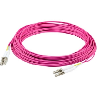 Picture of AddOn 2m LC (Male) to LC (Male) Magenta OM4 Duplex Fiber LSZH-Rated Patch Cable