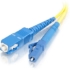 Picture of C2G 15m LC-SC 9/125 OS1 Simplex Singlemode PVC Fiber Optic Cable - Yellow