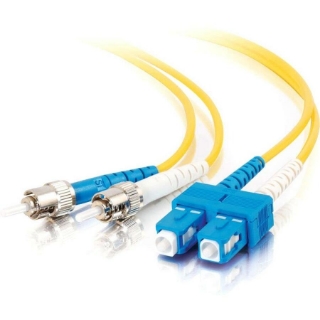 Picture of C2G-8m SC-ST 9/125 OS1 Duplex Singlemode PVC Fiber Optic Cable - Yellow