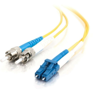 Picture of C2G-20m LC-ST 9/125 OS1 Duplex Singlemode PVC Fiber Optic Cable (LSZH) - Yellow