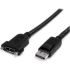Picture of StarTech.com 3ft (1m) Panel Mount DisplayPort Cable, 4K x 2K Video, DisplayPort 1.2 Extension Cable Male to Female, DP Extender Cord
