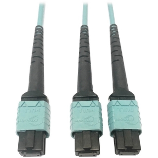 Picture of Tripp Lite Multomode Fiber Optic Cable 24F MTP/MPO-PC to x2 12F MTP/MPO-PC F/F 3M