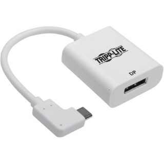 Picture of Tripp Lite Right-Angle USB C to DisplayPort 4K Adapter Cable M/F White 6in