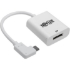 Picture of Tripp Lite Right-Angle USB C to DisplayPort 4K Adapter Cable M/F White 6in