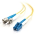 Picture of C2G 1m LC-ST 9/125 Duplex Single Mode OS2 Fiber Cable - Yellow - 3ft