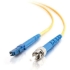 Picture of C2G-8m LC-ST 9/125 OS1 Simplex Singlemode PVC Fiber Optic Cable (LSZH) - Yellow