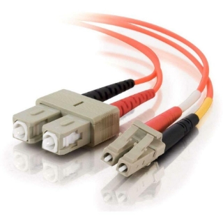 Picture of C2G 5m LC-SC 50/125 OM2 Duplex Multimode PVC Fiber Optic Cable (USA-Made) - Orange