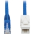 Picture of Tripp Lite Cat6 Keystone Jack Cable Assembly, RJ45 M/F, 18 in., Blue