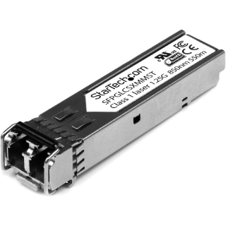 Picture of StarTech.com Cisco GLC-SX-MM Compatible SFP Module - 1000BASE-SX - 1GE Gigabit Ethernet SFP 1GbE Multimode Fiber MMF Optic Transceiver