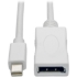 Picture of Tripp Lite 3ft Mini DisplayPort to DisplayPort Adapter Cable 4K x 2K M/F, MDP to DP 3'