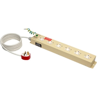 Picture of Tripp Lite Safe-IT UK BS-1363 Medical-Grade Power Strip with 6 UK Outlets, Antimicrobial 3m Cord