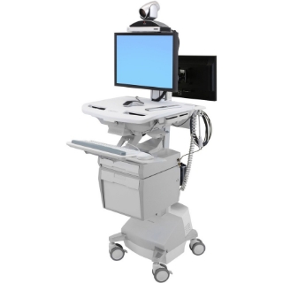 Picture of Ergotron StyleView Telepresence Cart, Back-to-Back Monitors, Powered