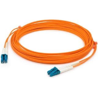 Picture of AddOn 2m LC (Male) to LC (Male) Orange OM2 Duplex OFNR (Riser-Rated) Fiber Patch Cable