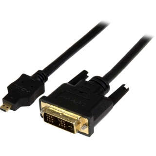 Picture of StarTech.com 3ft (1m) Micro HDMI to DVI Cable, Micro HDMI to DVI Adapter Cable, Micro HDMI Type-D to DVI-D Monitor/Display Converter Cord