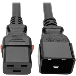 Picture of Tripp Lite Power Extension Cord C20 to Locking C19 M/F 12 AWG 20A Black 6ft