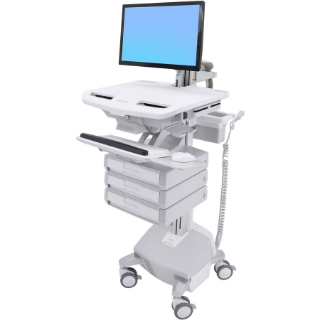 Picture of Ergotron Electric Lift Cart with LCD Arm, LiFe Powered, 3 Drawers (1x3)