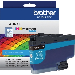 Picture of Brother INKvestment LC406XLC Original Ink Cartridge - Single Pack - Cyan