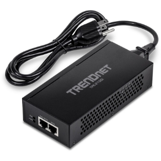 Picture of TRENDnet 2.5G PoE+ Injector, TPE-215GI, PoE (15.4W) or PoE+ (30W), Converts a non-PoE Port to a PoE+ 2.5G Port, 2.5GBASE-T Compliant, Integrated Power Supply, Network a PoE device up to 100m (328 ft.)