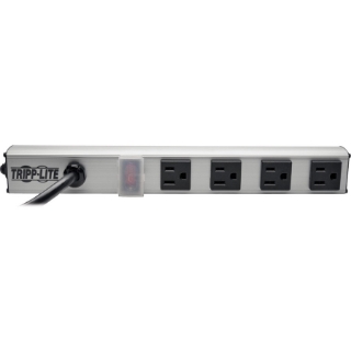 Picture of Tripp Lite Power Strip 120V 5-15R 4 Outlet 6' Cord 12 Inch Length Metal