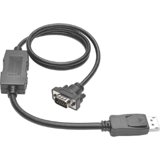 Picture of Tripp Lite 3ft DisplayPort to VGA Adapter Active Converter Cable Latches DP to HD15 DPort 1.2 M/M