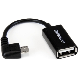 Picture of StarTech.com 5in Right Angle Micro USB to USB OTG Host Adapter M/F