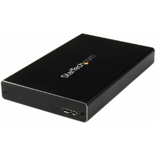 Picture of StarTech.com 2.5" IDE Hard Drive Enclosure - Supports UASP - Aluminum - IDE and SATA - USB 3.0 HDD Enclosure - External Drive