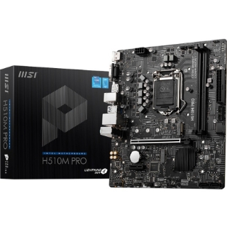 Picture of MSI H510M PRO Desktop Motherboard - Intel H510 Chipset - Socket LGA-1200 - Micro ATX