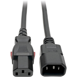 Picture of Tripp Lite Power Extension Cord Cable C14 to Locking C13 M/F 18 AWG 10A 1ft