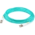 Picture of AddOn 18m LC (Male) to LC (Male) Straight Aqua OM4 Duplex OFNR (Riser-Rated) Fiber Patch Cable