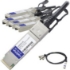 Picture of AddOn Intel X4DACBL5 Compatible TAA Compliant 40GBase-CU QSFP+ to 4xSFP+ Direct Attach Cable (Passive Twinax, 5m)