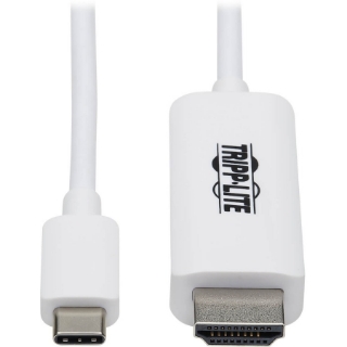 Picture of Tripp Lite USB C to HDMI Adapter Cable 4K, 4:4:4 Thunderbolt 3 White 3ft