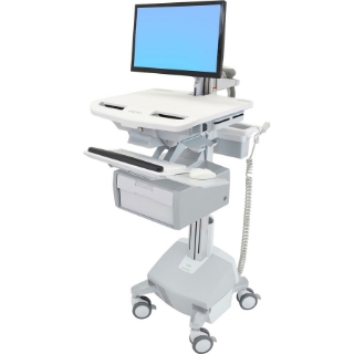 Picture of Ergotron StyleView Electric Lift Cart with LCD Arm, LiFe Powered, 1 Tall Drawer (1x1)